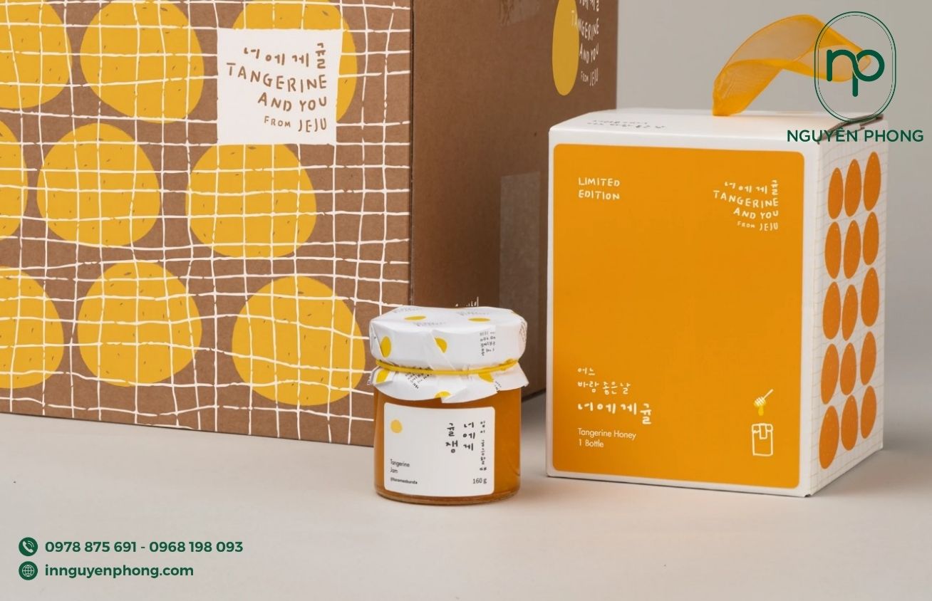 Thùng carton đựng quýt in đồng bộ